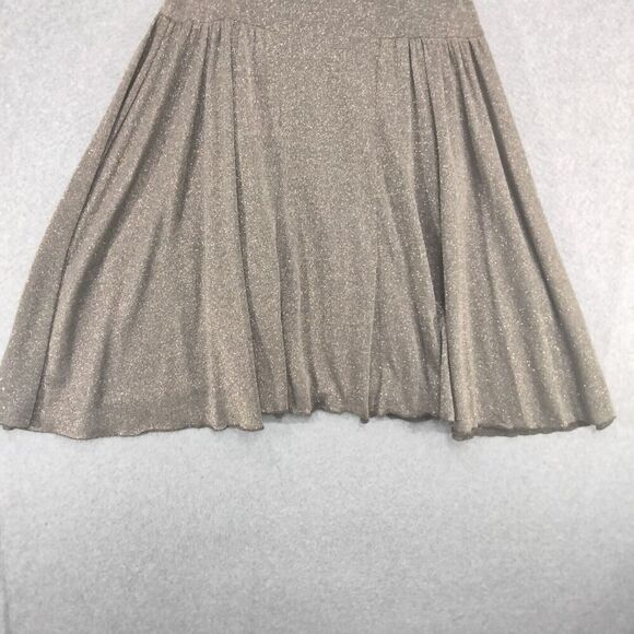 free people beach Baby Doll Tunic Wmns Small Gold Shimmer Sleeveless Tank Swing - Picture 10 of 13